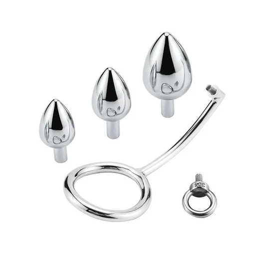 Set Stainless with Steel Ring DiscreetChoice Hook 4663 Anal Cock 0628
